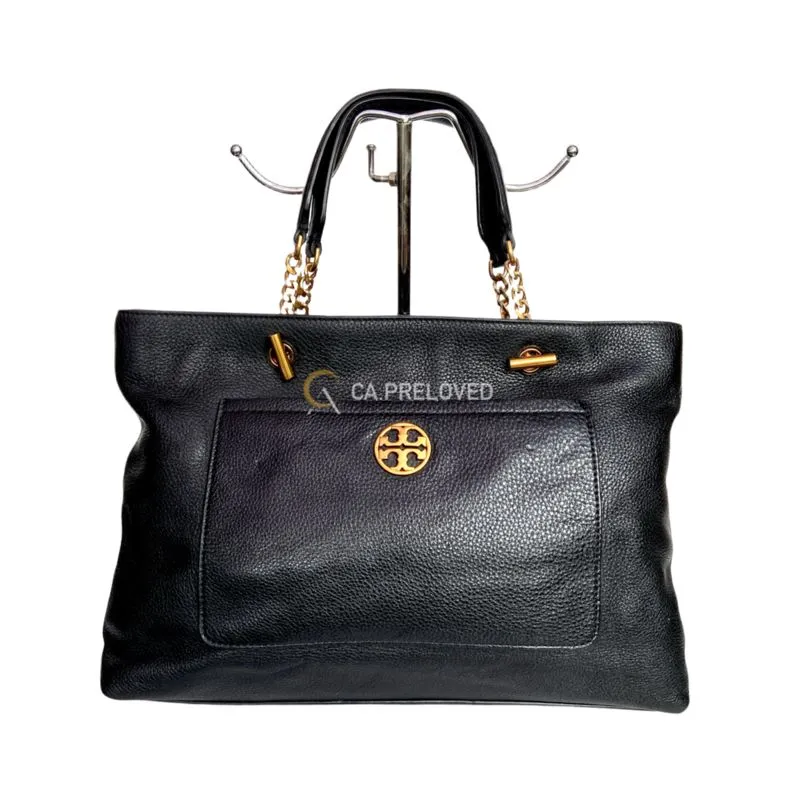 Tory Burch Luxury Avant Garde Tote bag Wanita gold black photo 1