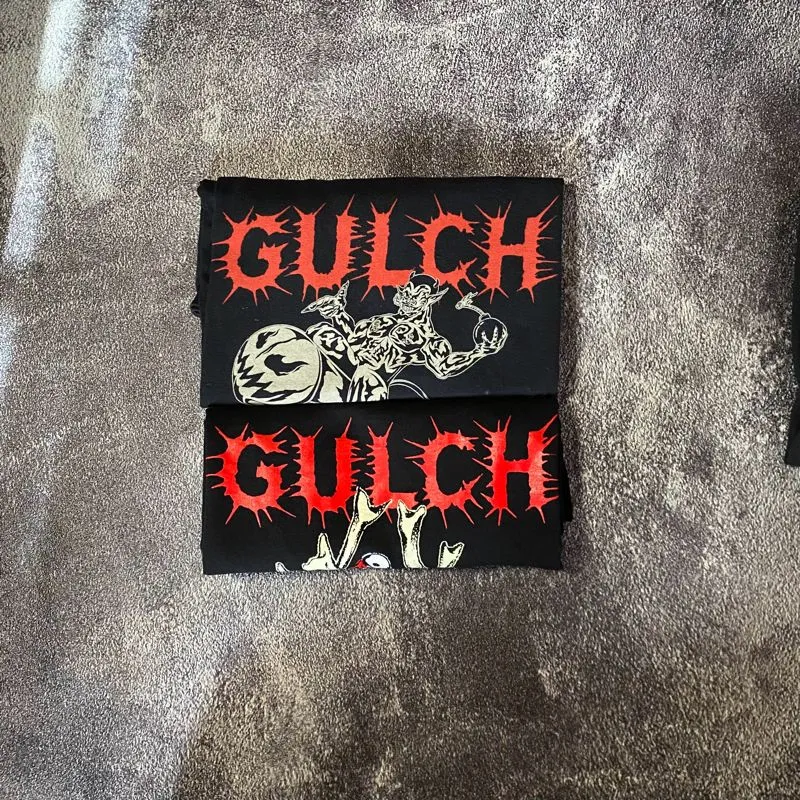 Gildan Vintage Y2K T-shirt Pria black photo 1