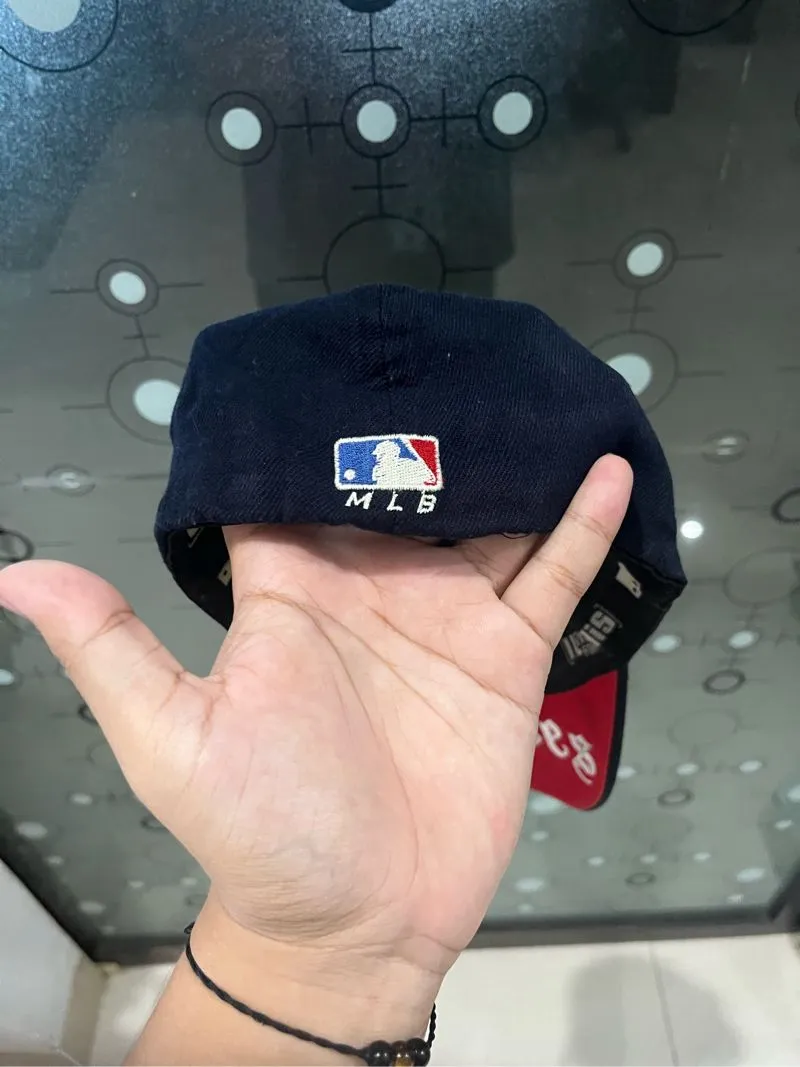 MLB Streetwear Sportswear Hat Pria white navy photo 1