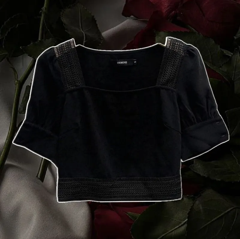 Goth Blouse Wanita black photo 1