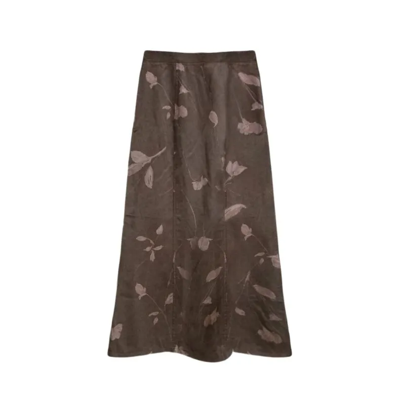 Japanese brand Vintage Y2K Skirt Wanita brown photo 1