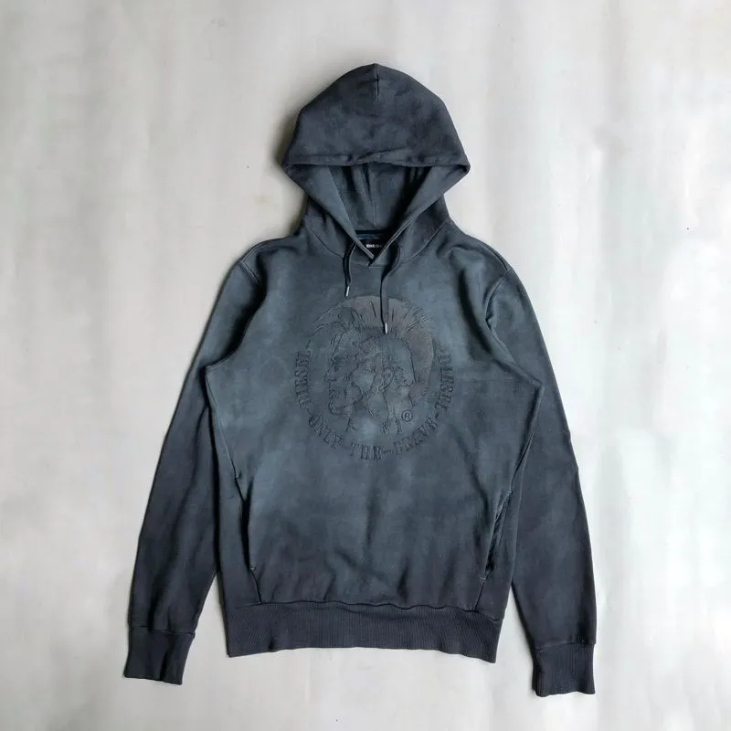 Diesel Streetwear Avant Garde Hoody Pria navy gray photo 1
