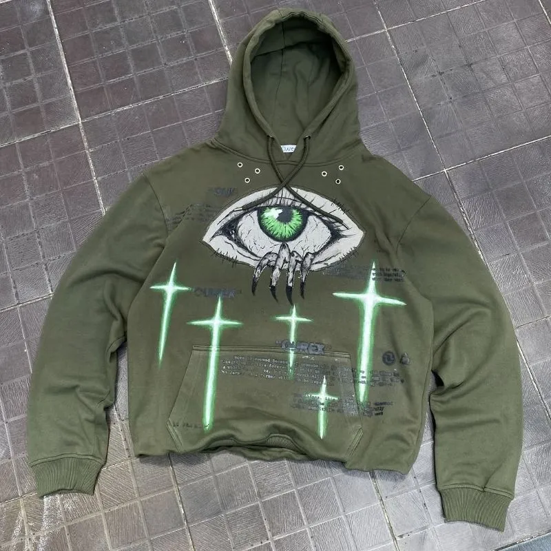 Reworked Hoody Pria white green photo 1