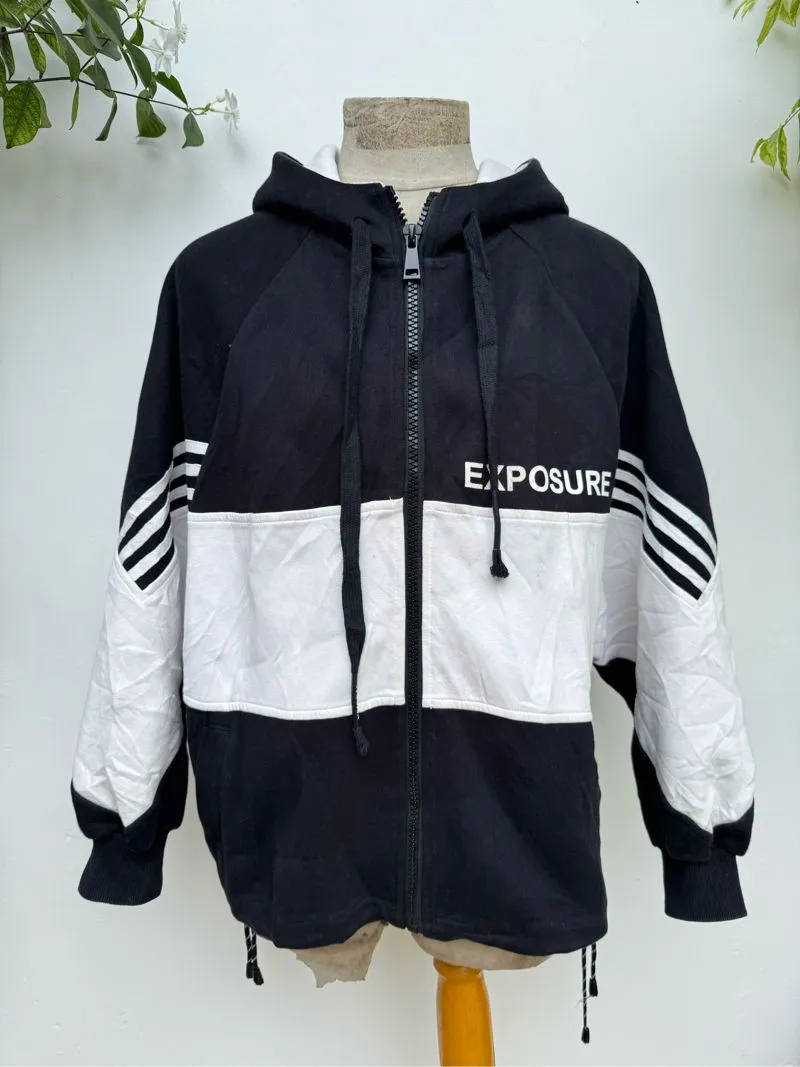 Streetwear Casual Windbreaker Pria white black photo 1