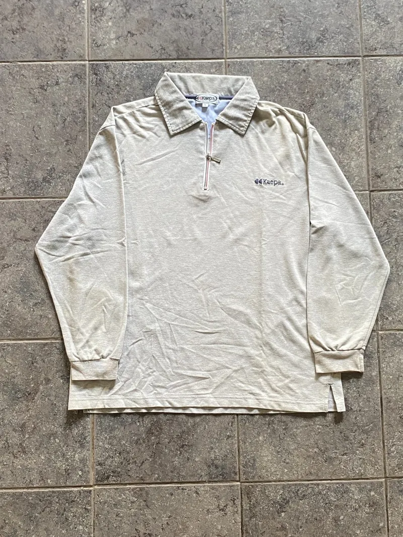 Streetwear Casual Polo shirt Pria gray photo 1