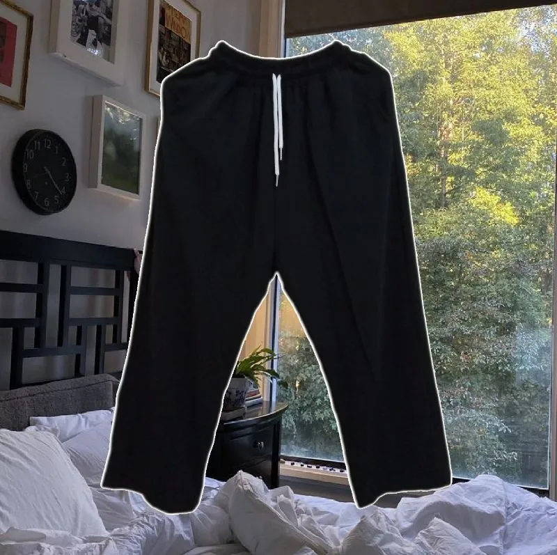 Sportswear Casual Sweatpants & Joggers Wanita white black photo 1