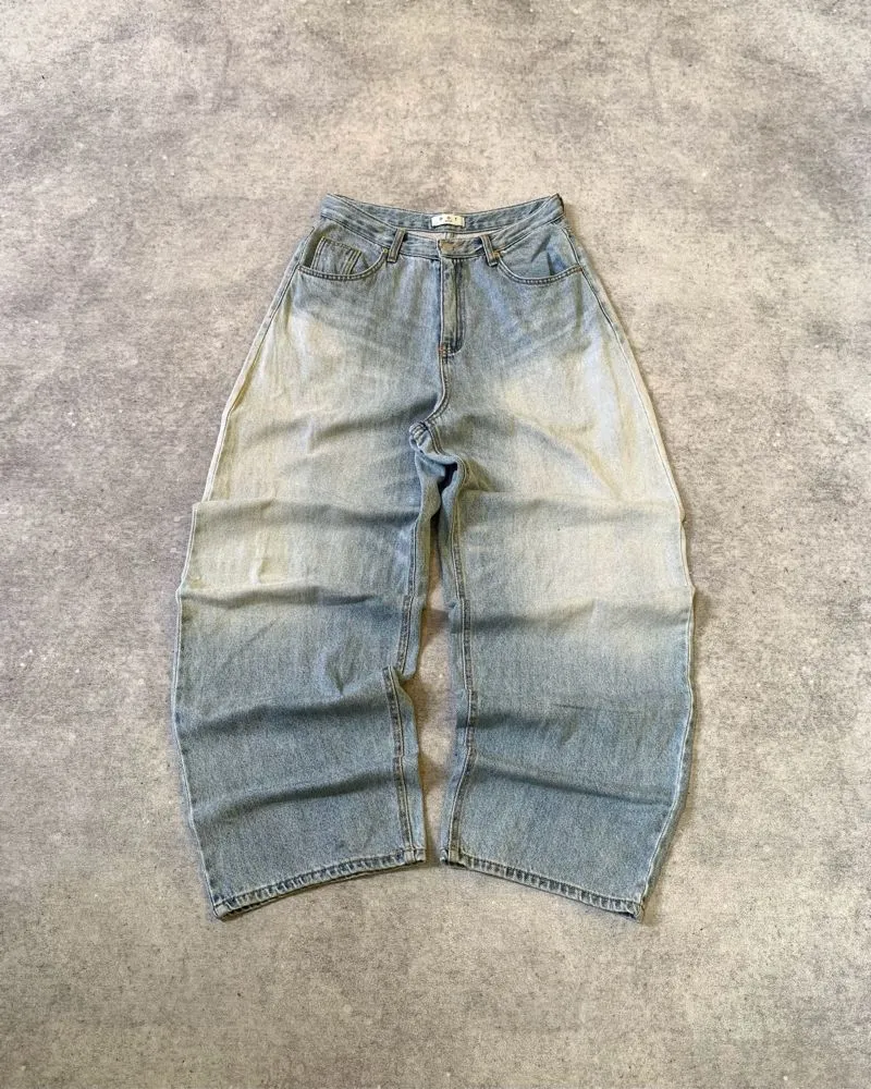 OOTJ Vintage Streetwear Jeans Pria blue photo 1