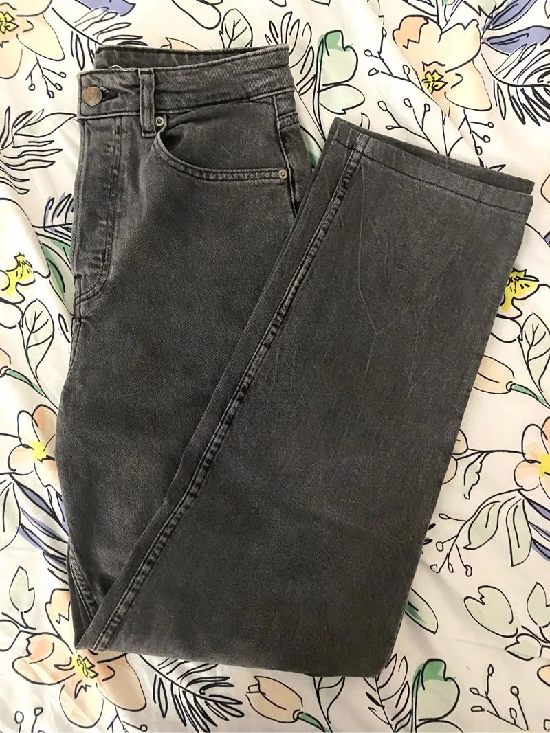 H&M Streetwear Casual Ripped jeans Wanita gray photo 1