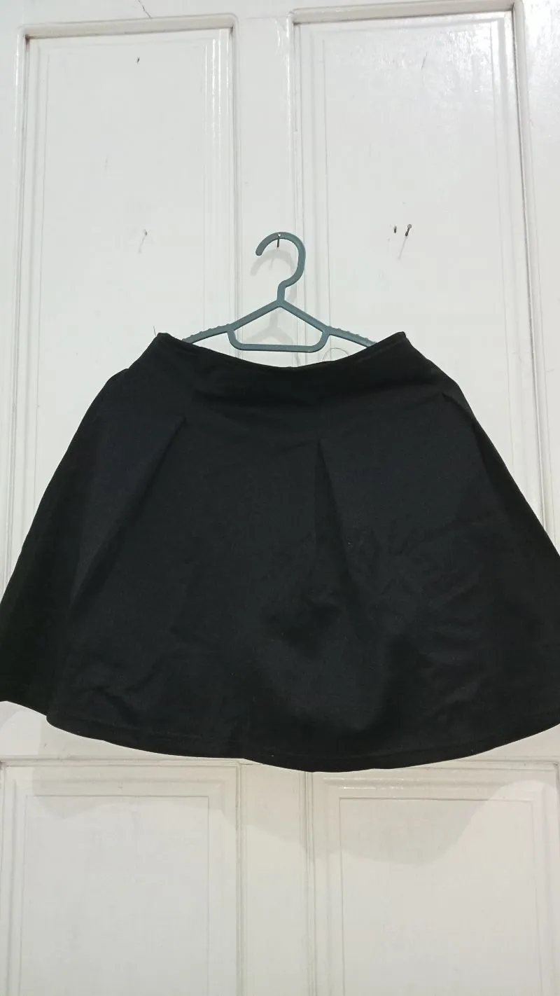 Vintage Casual Mini skirt Wanita black photo 1