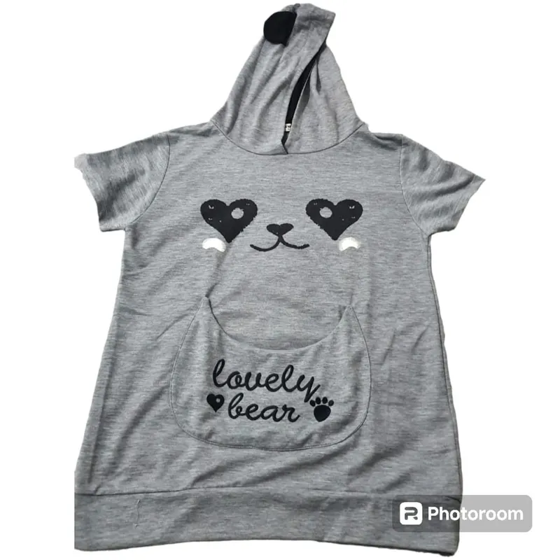 Minimalist Casual Hoody Wanita black gray photo 1