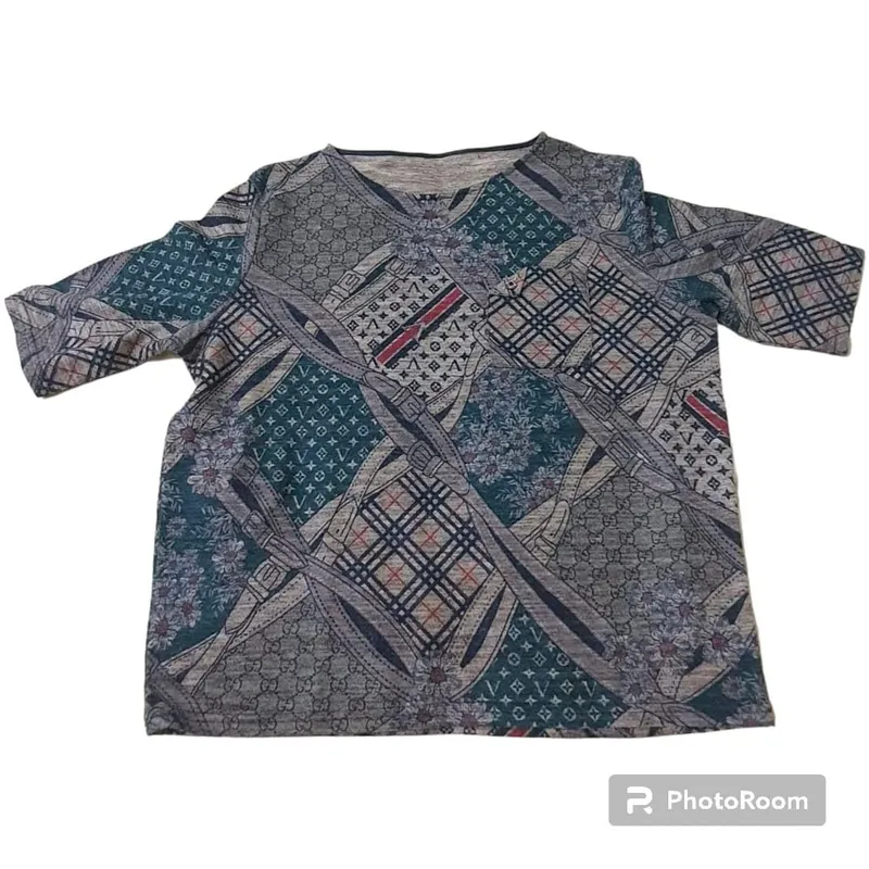 Casual T-shirt Wanita multicolor tan photo 1