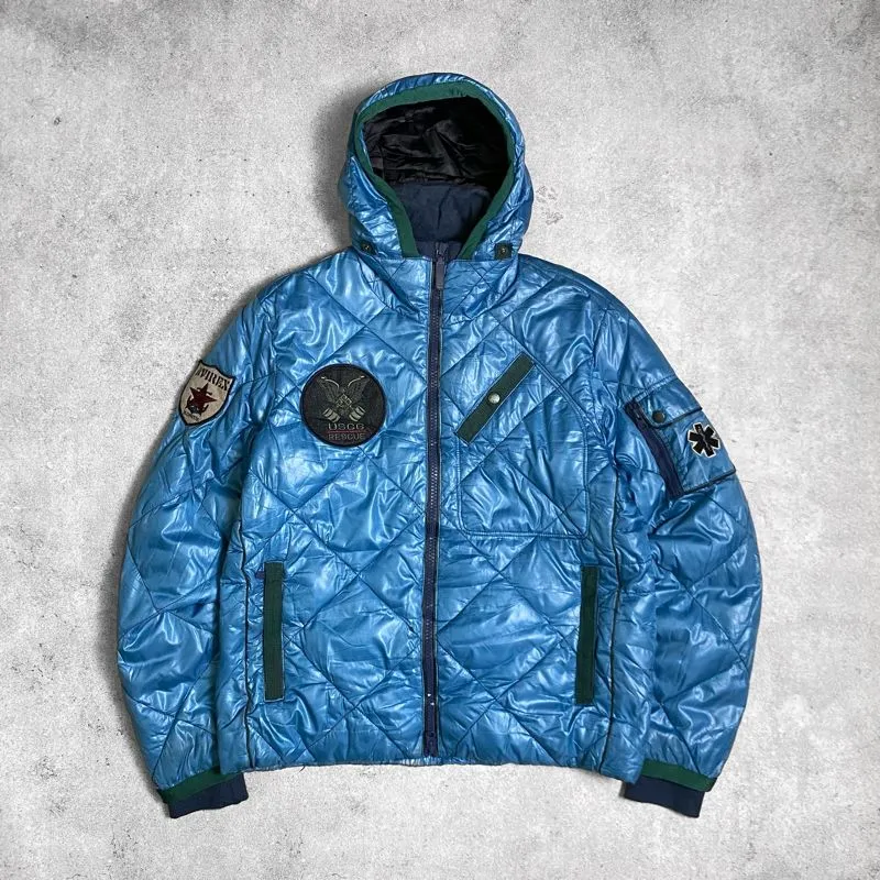 Avirex Vintage Streetwear Puffer jacket Pria blue photo 1