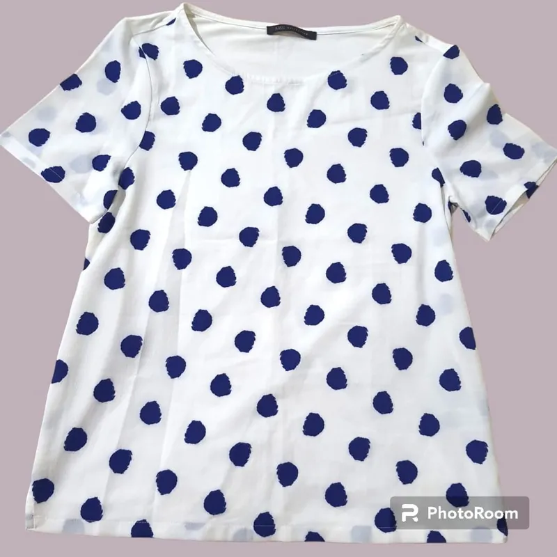 Marks & Spencer Luxury Casual Blouse Wanita white blue photo 1