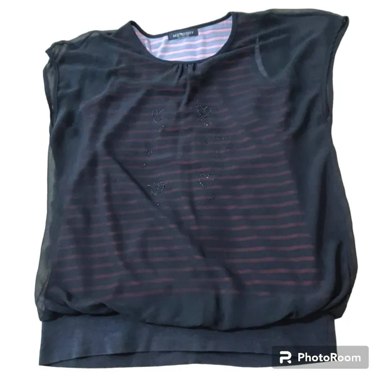 Casual Blouse Wanita red black photo 1