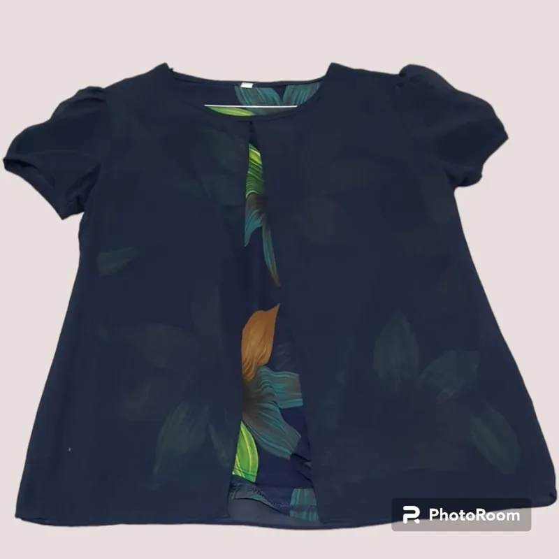 Casual Blouse Wanita navy photo 1