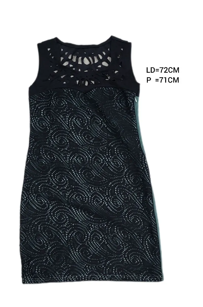 Casual Maxi dress Wanita green black photo 1
