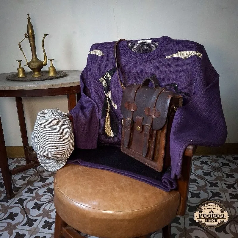 Japanese brand Casual Sweater Pria purple photo 1