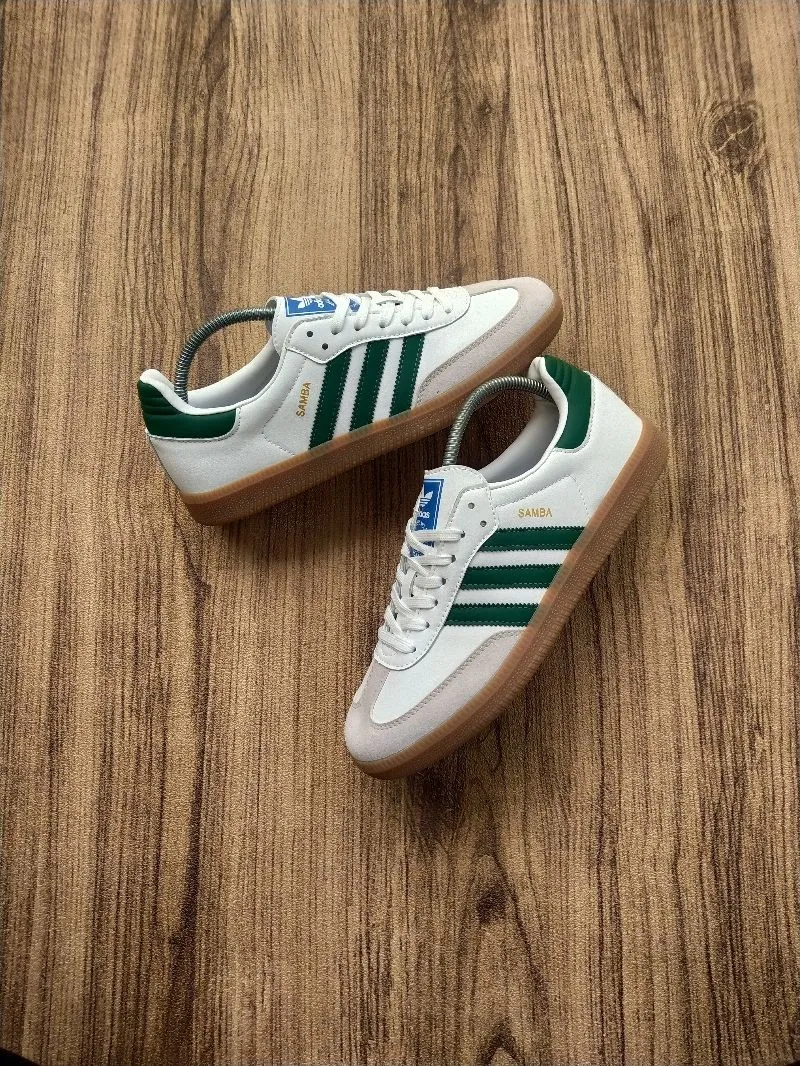 Adidas Casual Sneakers Pria white green photo 1