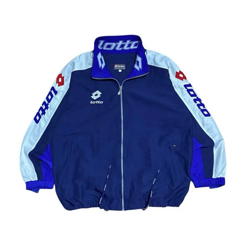 Lotto Sport Italia Vintage Y2K Windbreaker Pria white navy photo 1