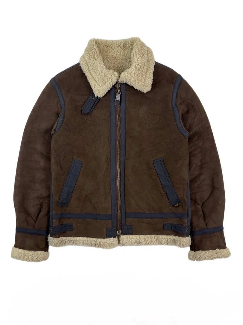 Alpha Industries Streetwear Y2K Leather jacket Pria brown photo 1