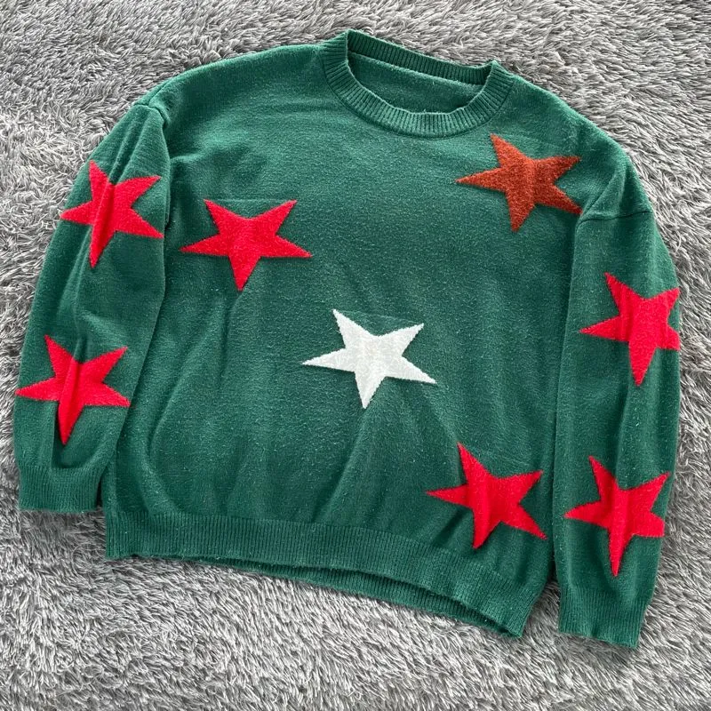 Vintage Indie Sweater Pria green photo 1