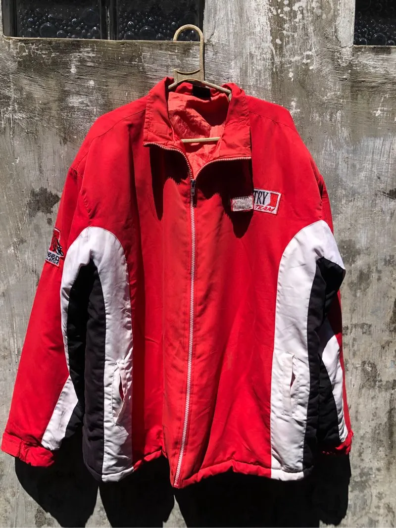 Vintage Biker Windbreaker Pria red photo 1