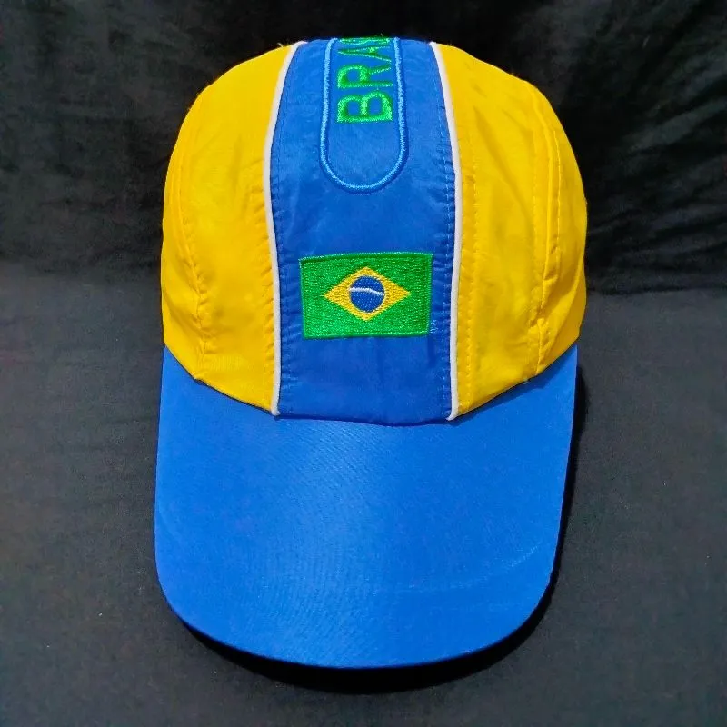 Biker Sportswear Hat Pria blue yellow photo 1