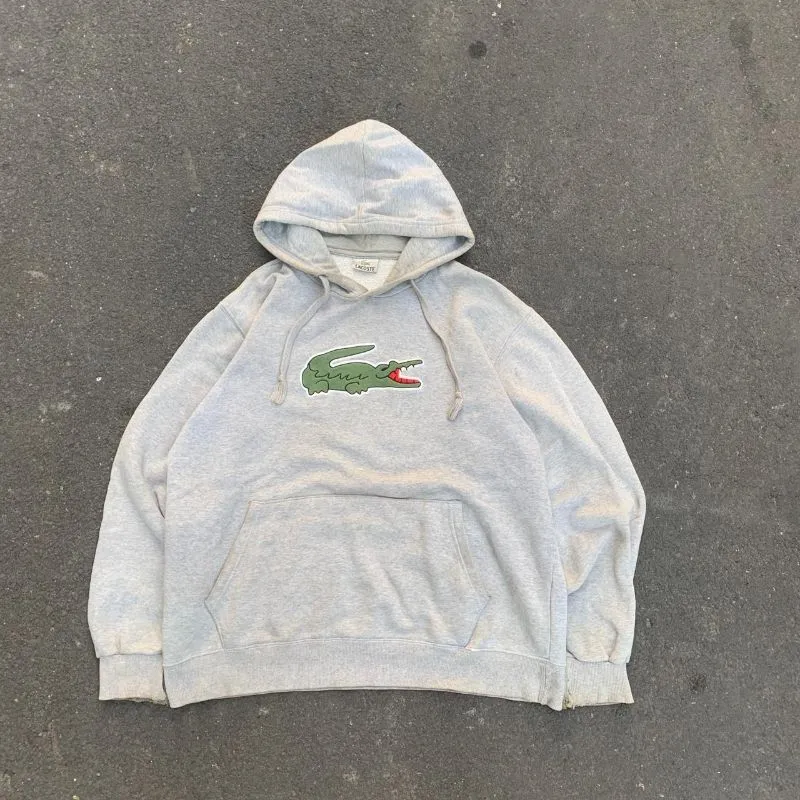 Lacoste Sportswear Casual Hoody Pria gray photo 1
