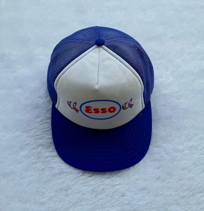 Vintage Hat Pria white blue photo 1