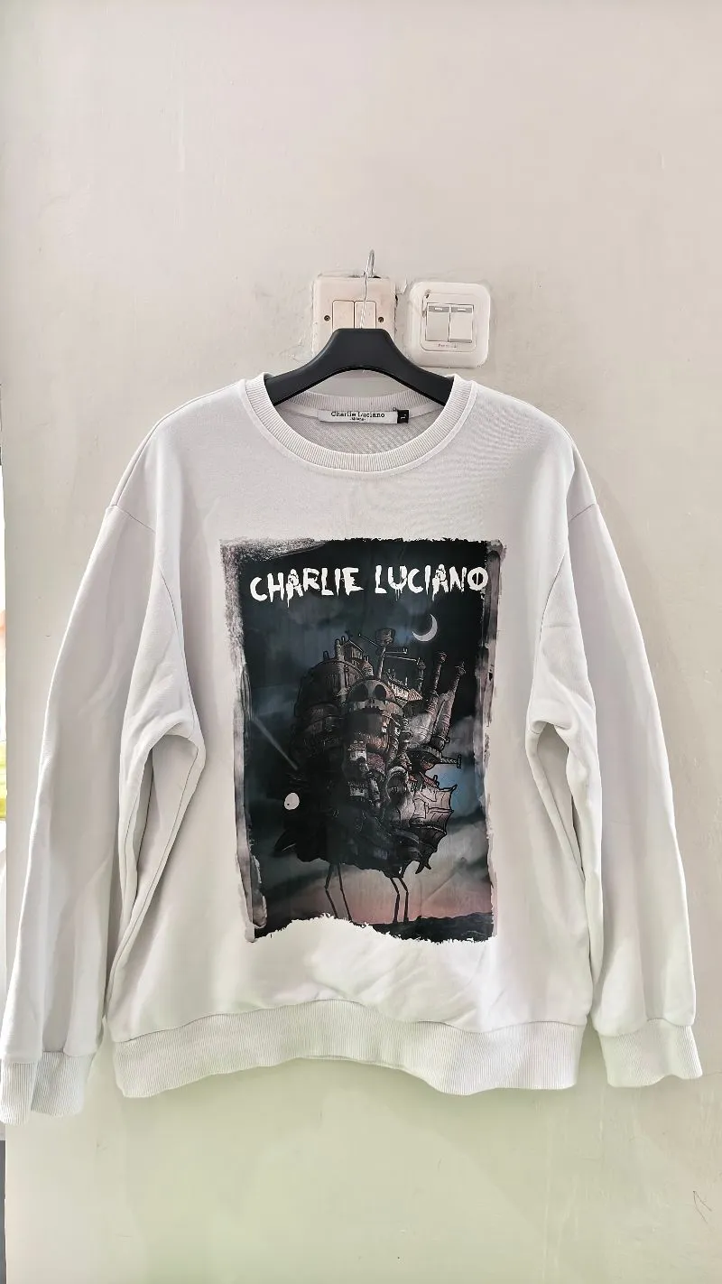 Casual Sweatshirt Pria white photo 1