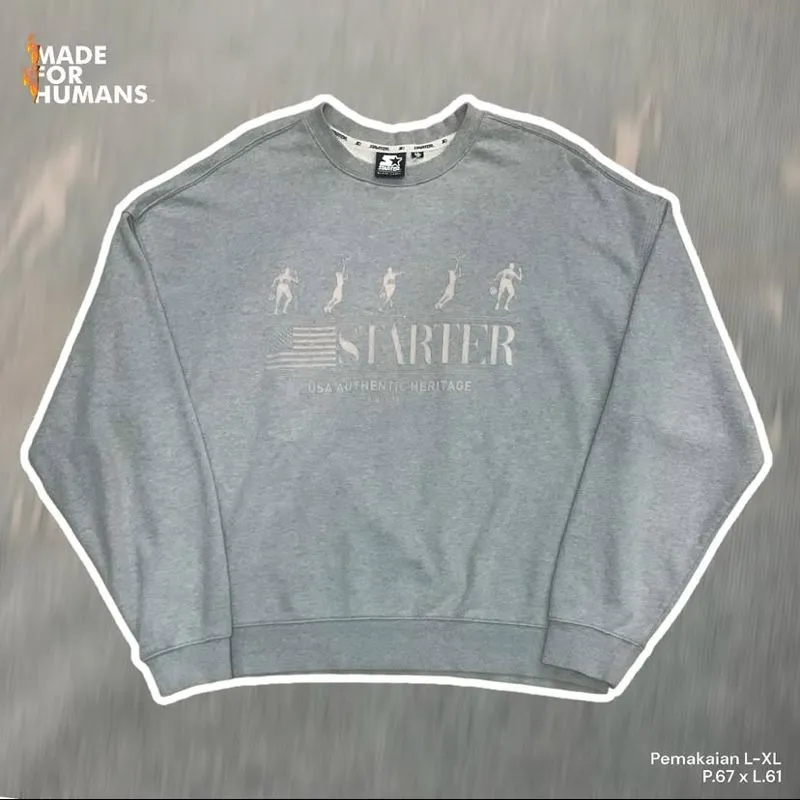 Starter Vintage Sweatshirt Pria gray photo 1