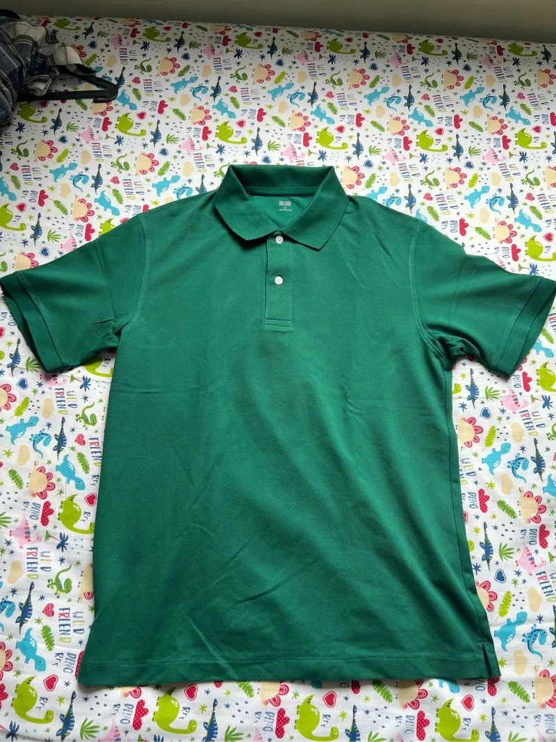 Uniqlo Casual Polo shirt Pria green photo 1