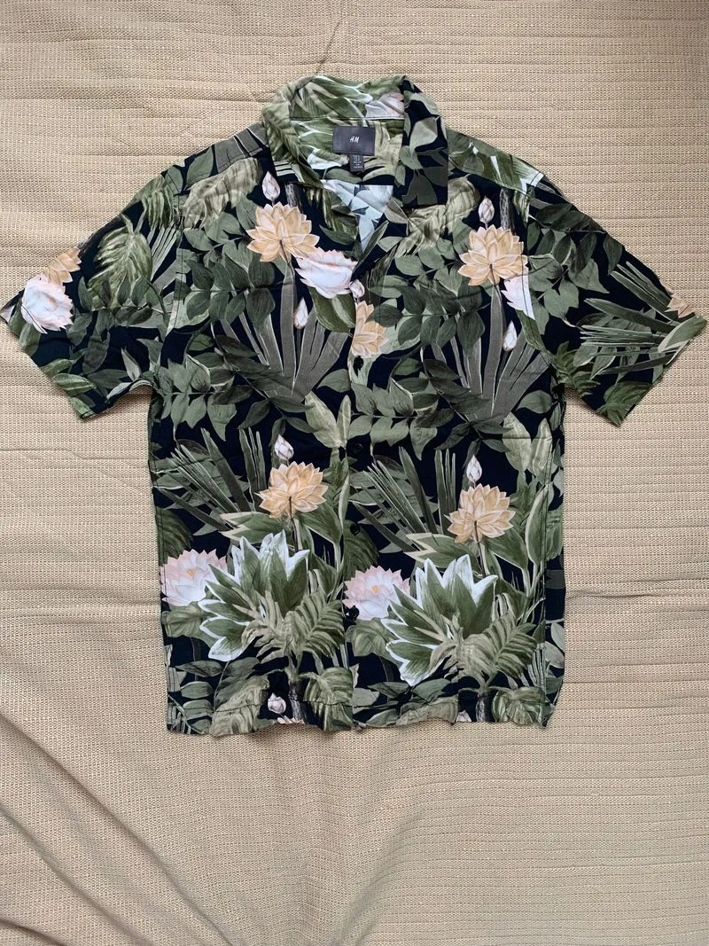 H&M Streetwear Casual Casual shirt Pria multicolor black photo 1