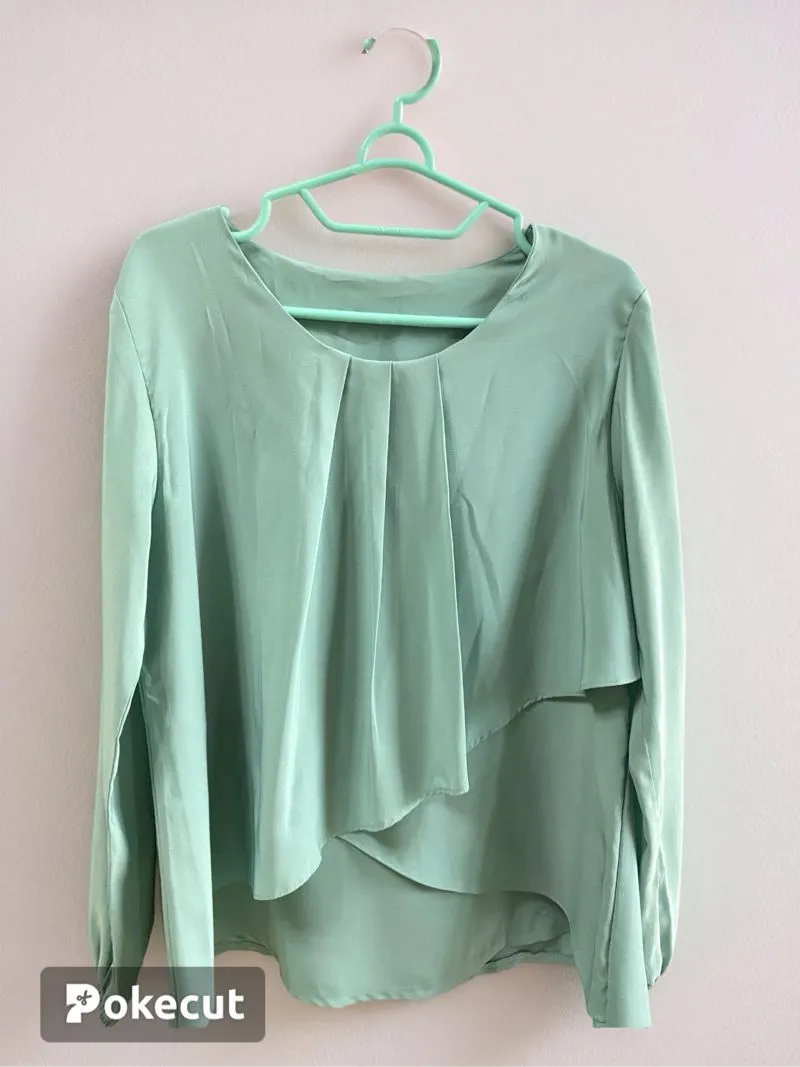 Casual Blouse Wanita green photo 1