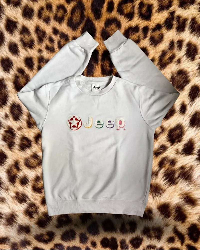 Jeep Streetwear Sportswear Sweater Pria white photo 1