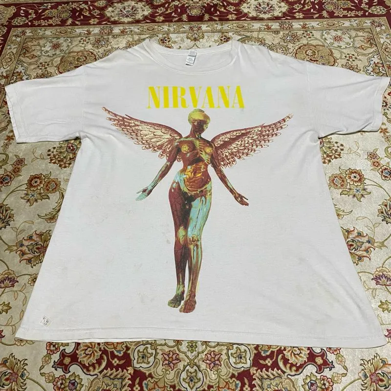 Vintage Grunge T-shirt Pria white cream photo 1