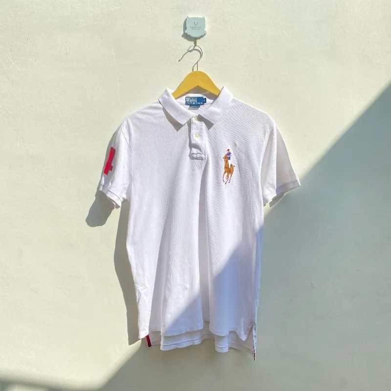 Polo Ralph Lauren Casual Polo shirt Pria white photo 1