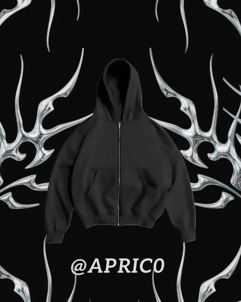 Streetwear Y2K Hoody Pria black photo 1