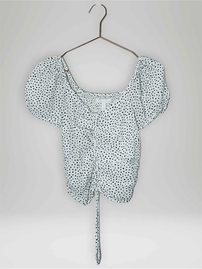 H&M Y2K Casual Crop top Wanita white photo 1