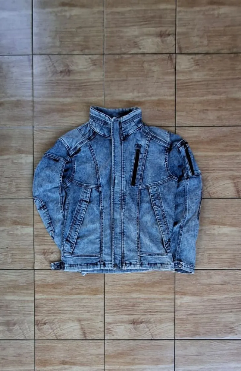 Japanese brand Vintage Denim jacket Pria gray photo 1