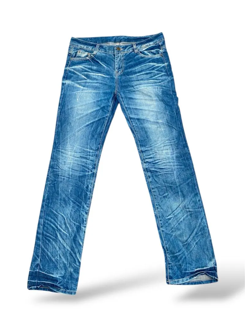 Evisu Y2K Grunge Jeans Pria blue photo 1