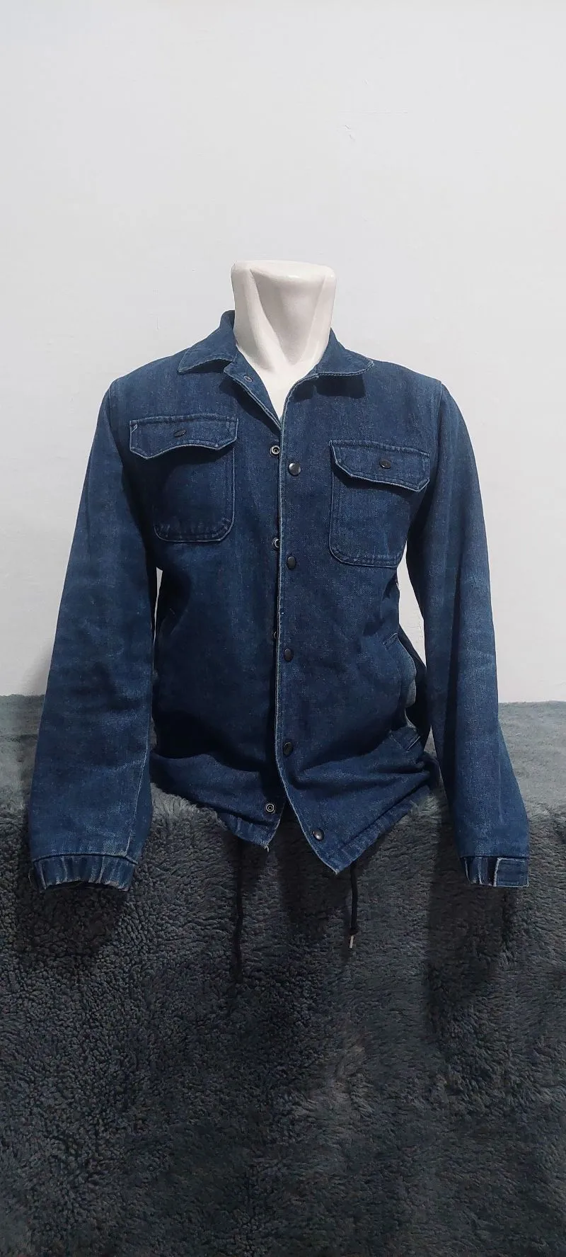 Streetwear Denim jacket Pria blue photo 1
