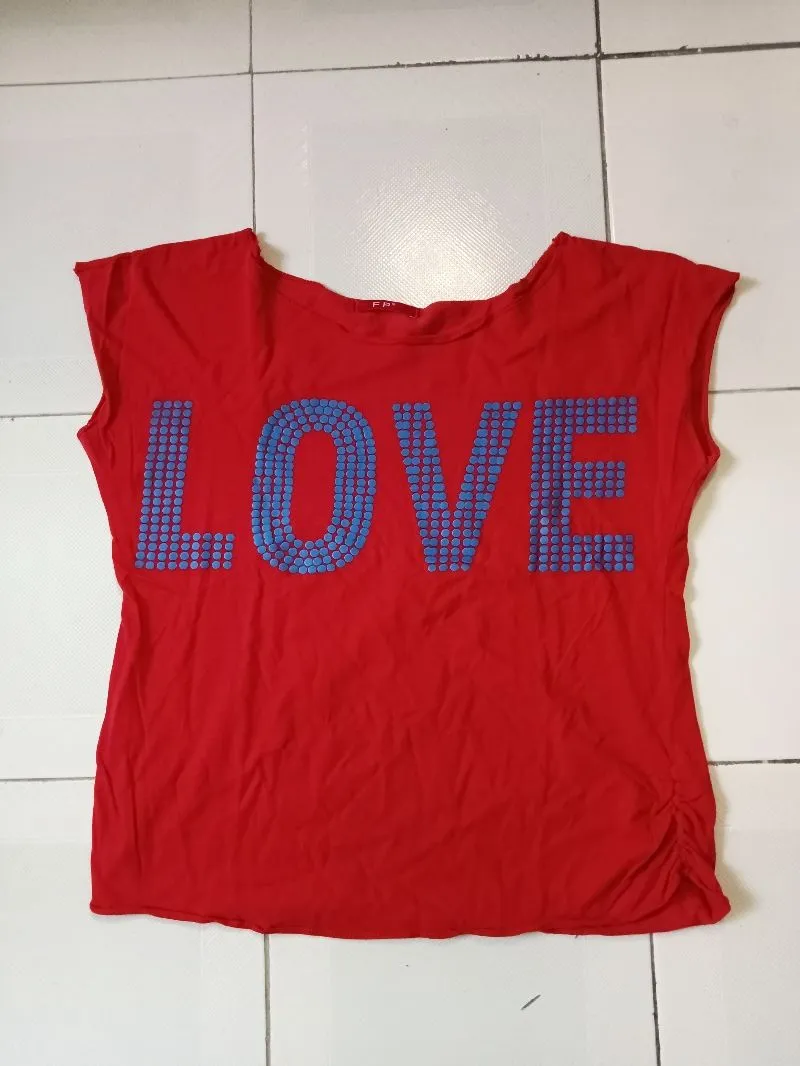 Y2K Casual Shirt Wanita red photo 1