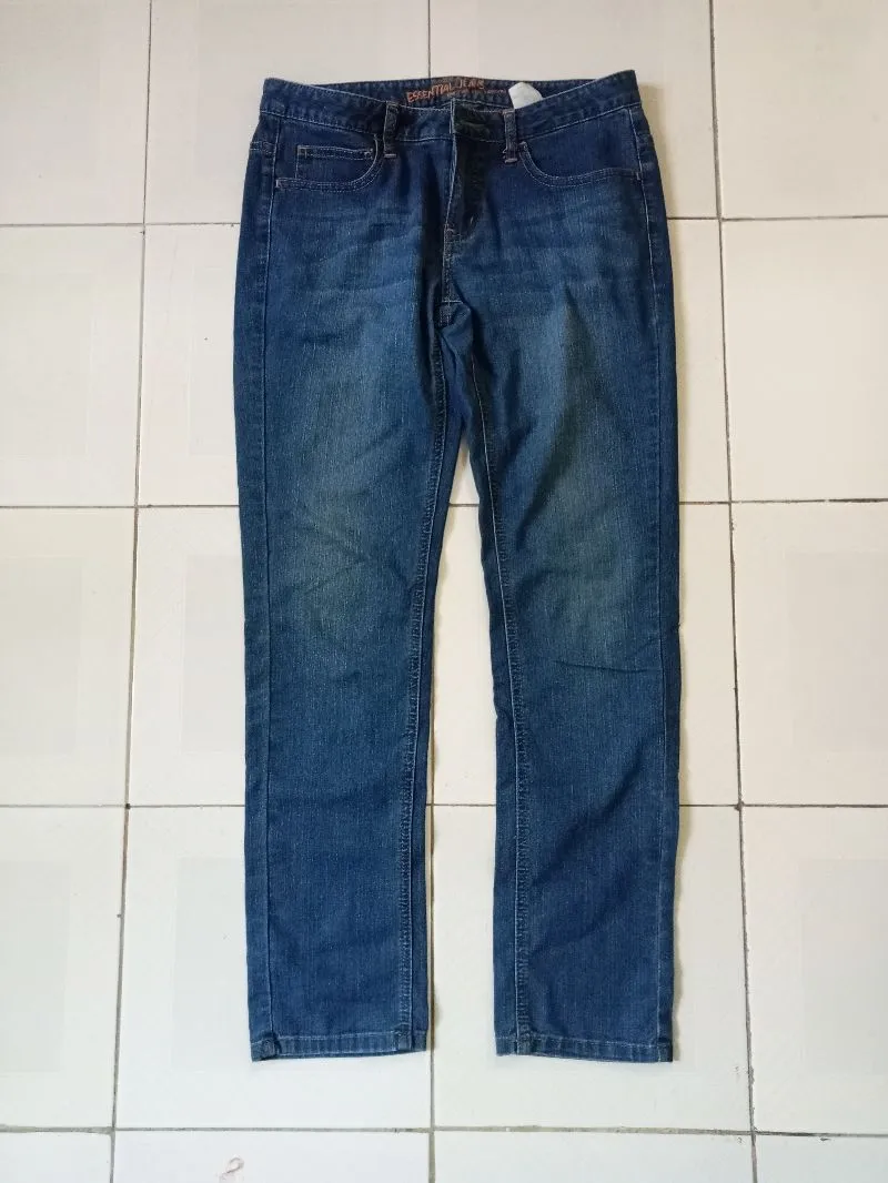 Giordano Y2K Casual Mom jeans Wanita blue photo 1