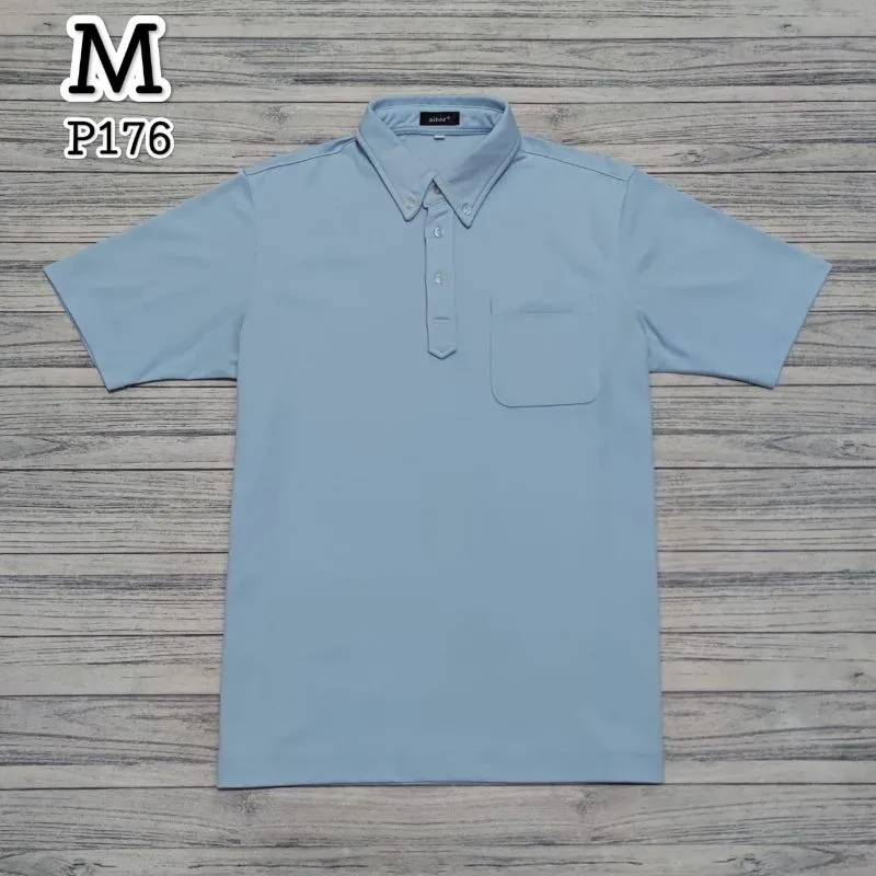 Casual Polo shirt Pria blue photo 1