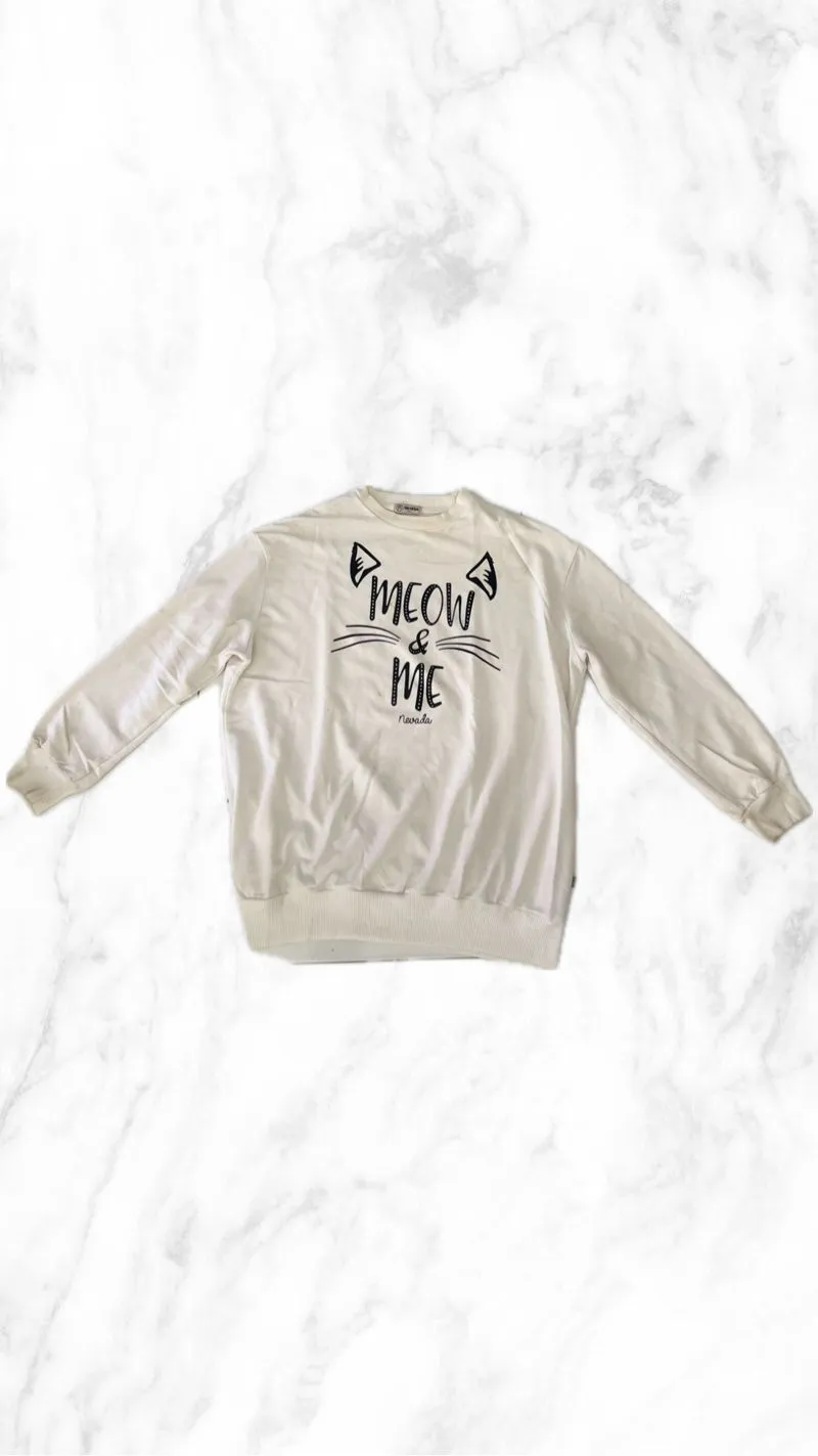 Nevada Streetwear Casual Sweater Wanita white photo 1