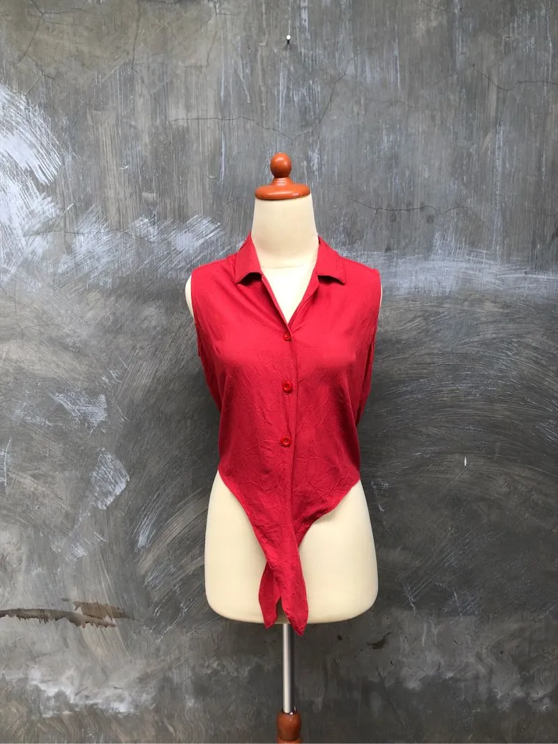 Vintage Streetwear Shirt Wanita red photo 1