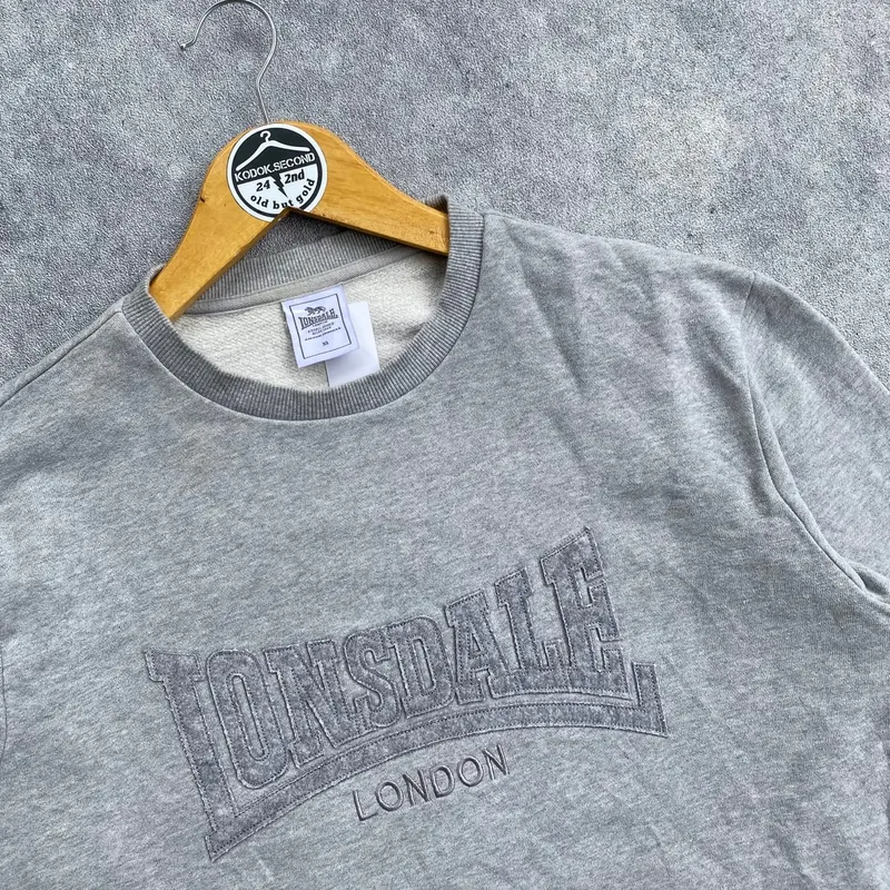 Lonsdale Casual Sweater Pria gray photo 1