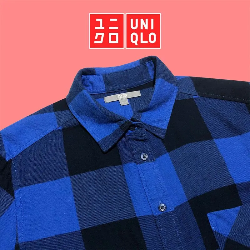Uniqlo Streetwear Casual Shirt Wanita navy blue photo 1