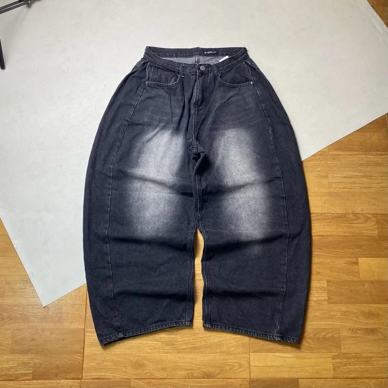 Streetwear Y2K Jeans Pria black photo 1